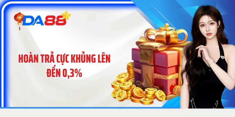 Hoàn Trả Cực Khủng Lên Đến 0,3%: Gia Tăng Giá Trị Nhận Lại Tại Da88