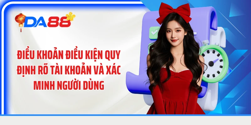 Điều khoản điều kiện quy định rõ tài khoản và xác minh người dùng